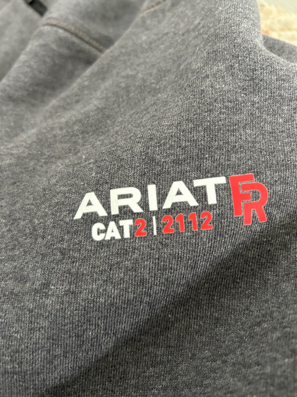 Ariat FR 1/4 Zip Gray Fleece Jacket 3XL - Picture 4 of 5